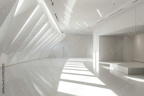 Geometry in Light: Minimalistic Museum Exhibition Space