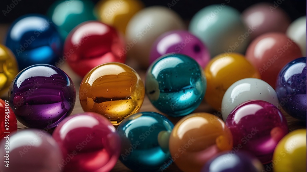 Colored glass balls yellow, white, blue, red, pink, purple and magenta colors. Colored glass balls yellow, white, blue, red, pink, purple and magenta colors.