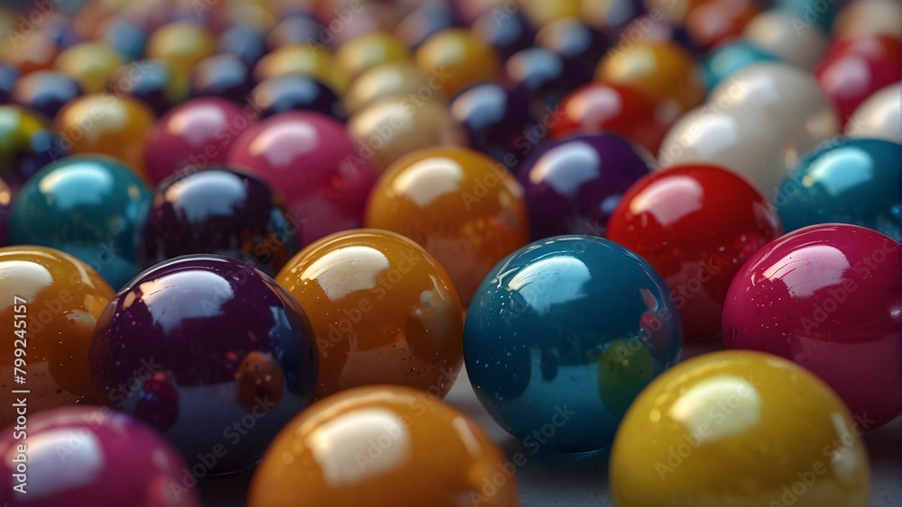 Colored glass balls yellow, white, blue, red, pink, purple and magenta colors. Colored glass balls yellow, white, blue, red, pink, purple and magenta colors.