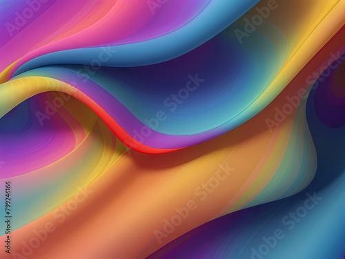 The colorful background of silk fabric  smooth and shiny like a rainbow 