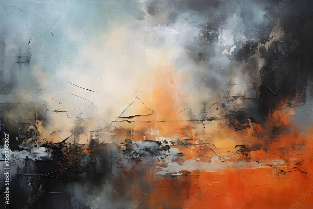 Echoes of the Empty Echoes, abstract landscape art, painting background, wallpaper, generative ai