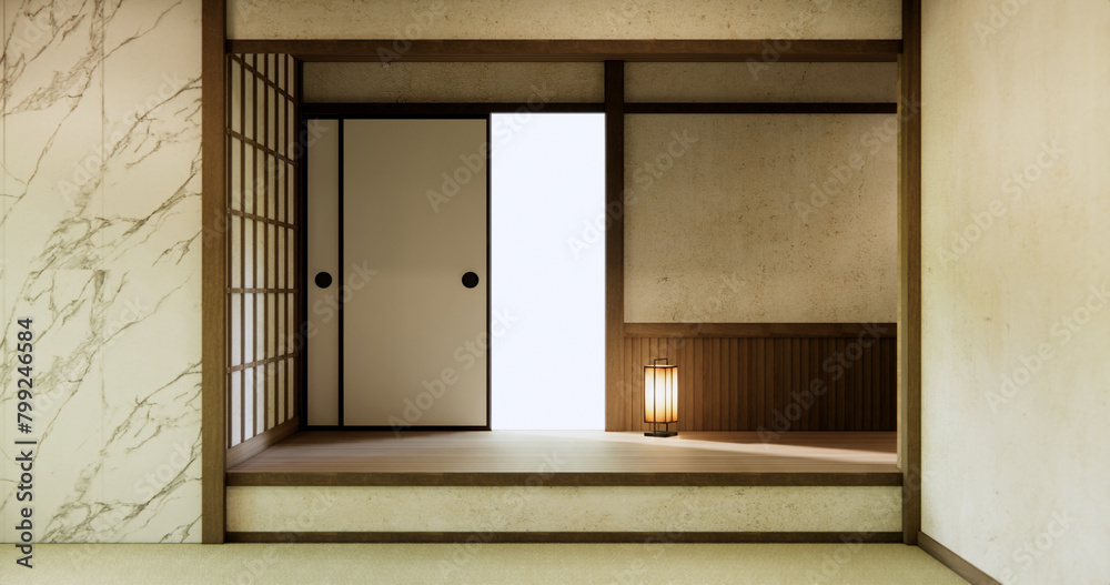 Obraz premium Empty room, original Japanese style mixed with modern minimal.