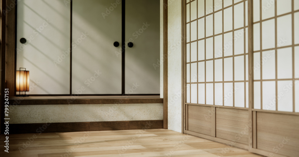 Empty room, original Japanese style mixed with modern minimal. Empty room, original Japanese style mixed with modern minimal.