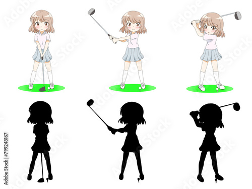 ゴルフをする女の子まとめ