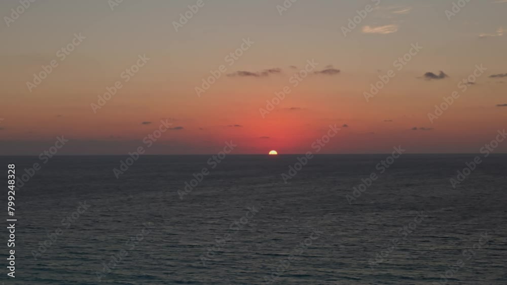 Beautiful view of the sunrise over the Caribbean Sea in Mexico. Beautiful view of the sunrise over the Caribbean Sea in Mexico.