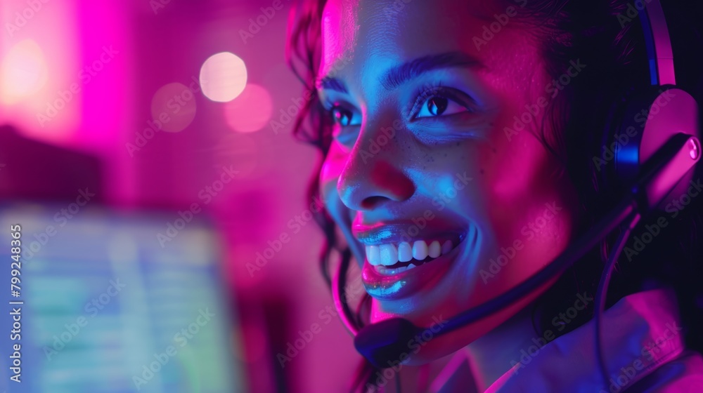 Talking on the phone, networking, and consulting on technical support. Consult us, receptionist microphone, telecom consultant. Talking on the phone, networking, and consulting on technical support. Consult us, receptionist microphone, telecom consultant.
