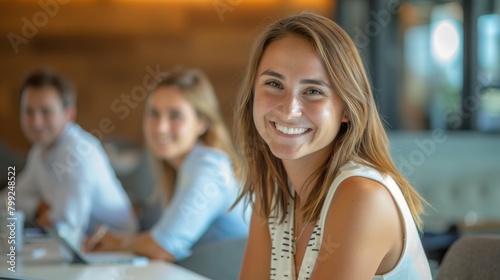 Wallpaper Mural Office, business meeting, and Asian woman portrait for presentation, collaboration, and conversation. Corporate, corporate, and joyful individual with staff for teamwork, planning Torontodigital.ca