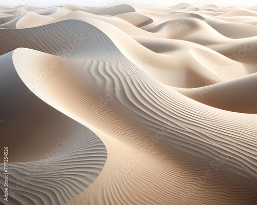 Craft a swirling pattern of sand dunes shaped by the wind, with intricate lines and shadows © Porawit