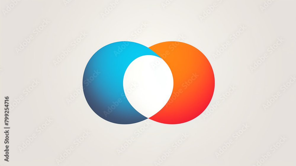 Design a geometric logo that combines overlapping circles to create a dynamic and modern brand identity Design a geometric logo that combines overlapping circles to create a dynamic and modern brand identity