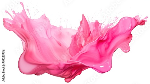 Pink Paint Splash Isolated on the White Background
