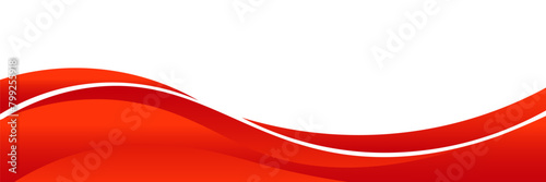 Vector red line background curve element with white space for text and message design, overlapping layers, vector photo