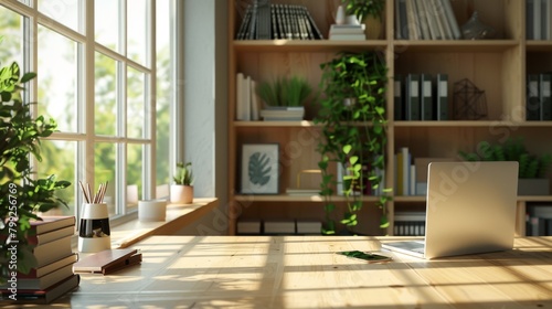 A Peaceful Modern Home Office © KaraStock