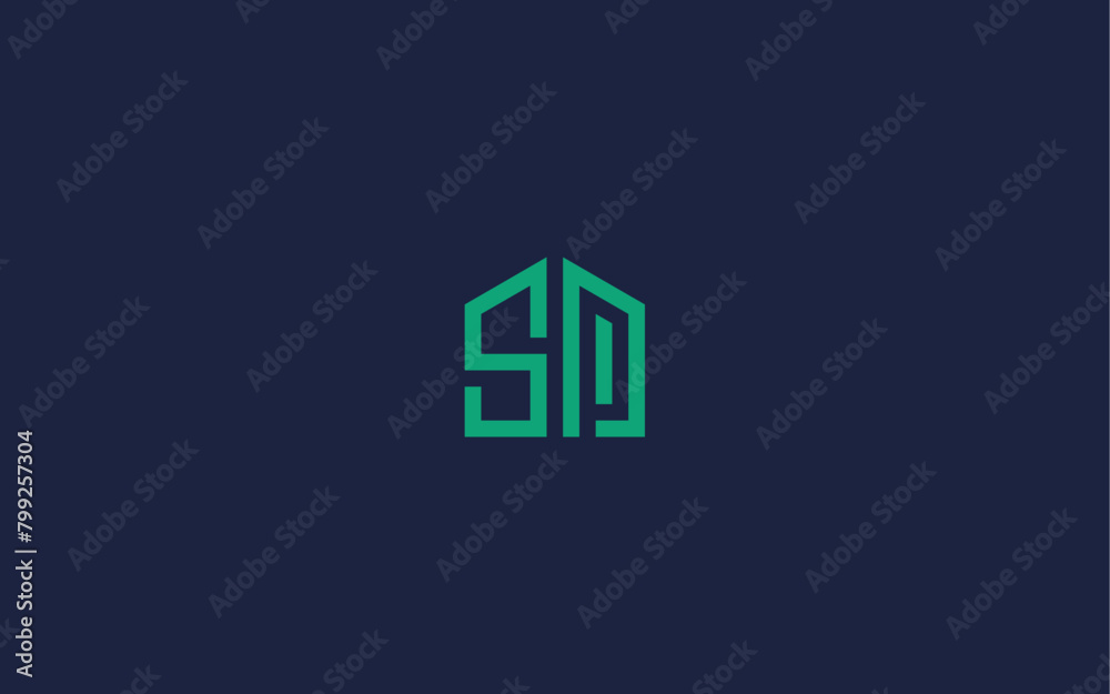 letter sp with house logo icon design vector design template inspiration