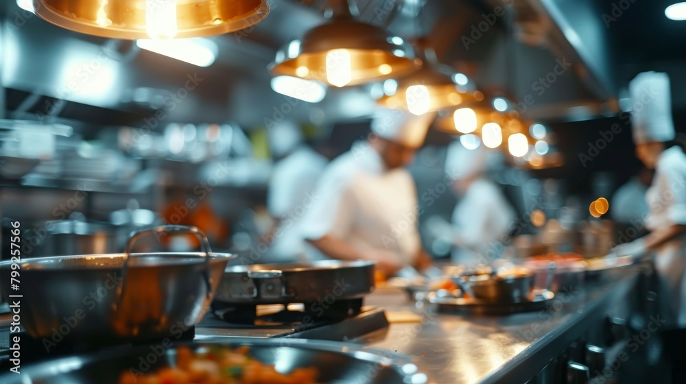 Chefs in Action in a Busy Restaurant Kitchen Generative AI Chefs in Action in a Busy Restaurant Kitchen Generative AI