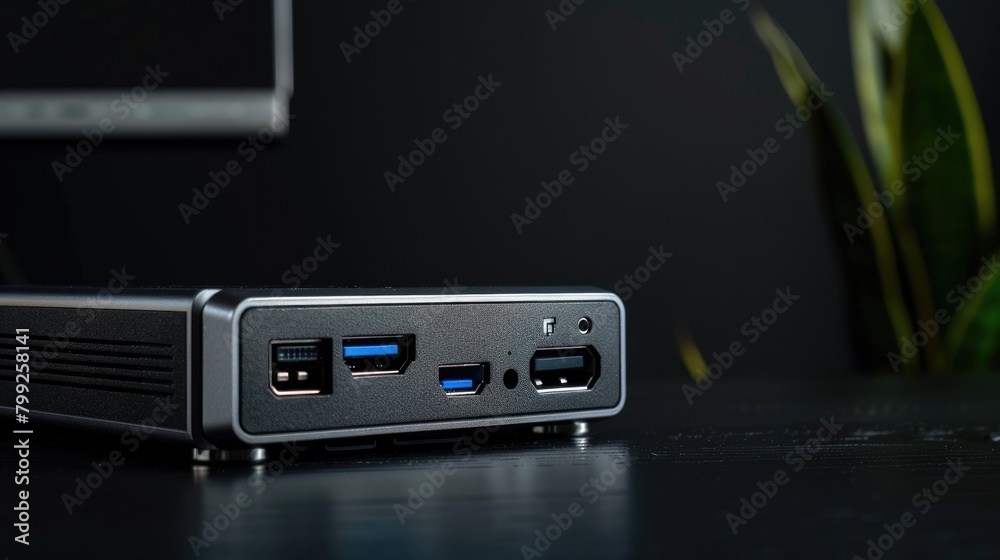 Mini PC Accessory: Black Metal Tool with Universal USB Cable for Business Use - Connect Mini PC Accessory: Black Metal Tool with Universal USB Cable for Business Use - Connect