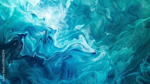 Vibrant Blue and Teal Abstract Background for Design Generative AI