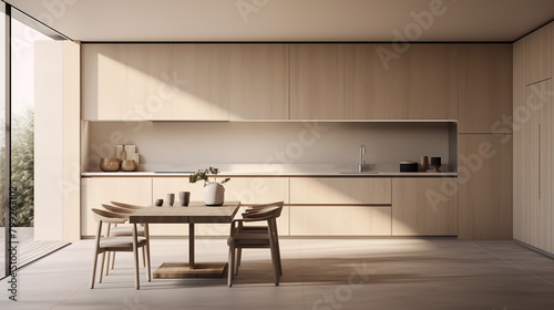 Modern kitchen design in a minimalist style.