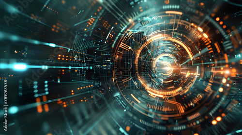 Abstract Futuristic Technology Background