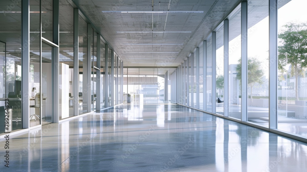 Modern Residential Area with Office Building Generative AI Modern Residential Area with Office Building Generative AI