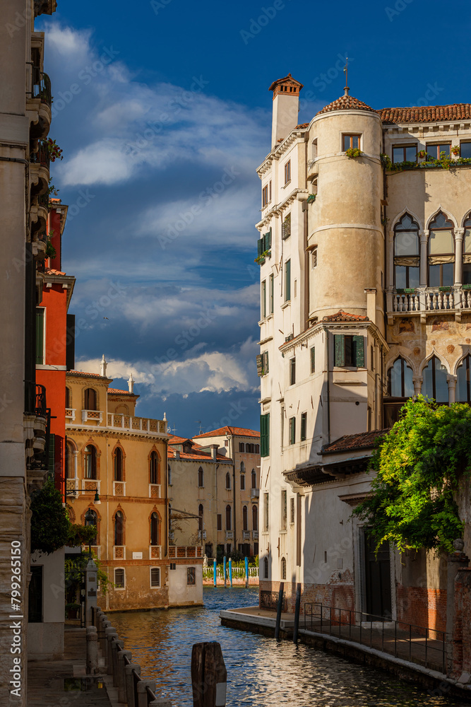 View of Rio de San Trovaso, a characteristic Venice canal in the quiet Dorsoduro District View of Rio de San Trovaso, a characteristic Venice canal in the quiet Dorsoduro District