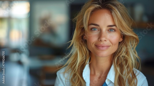 Photo portrait of a smiley businesswoman