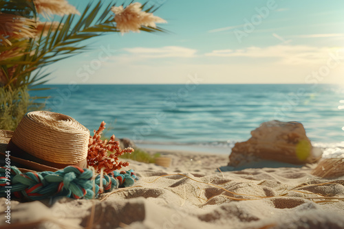 Wallpaper Mural Creative trendy summertime banner mockup. Summer shopping sales and vacation concept. Torontodigital.ca