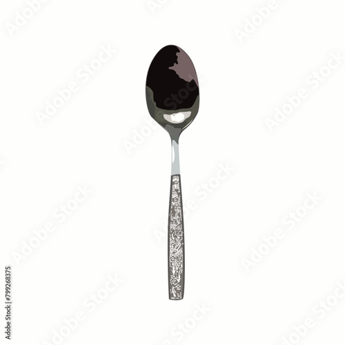 A teaspoon one line. White background.
