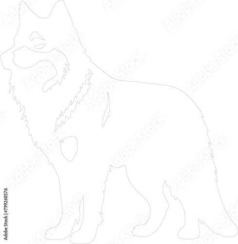 Alaskan malamute outline