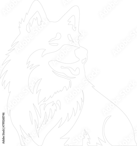 Alaskan malamute outline