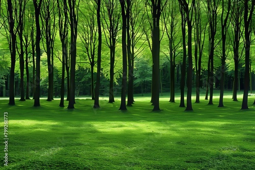 Lush Green Field With Trees in the Background