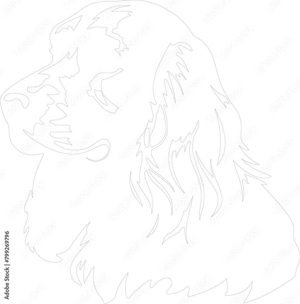 American cocker spaniel outline American cocker spaniel outline