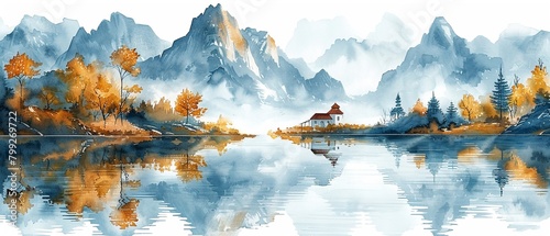 enchanted landscapes watercolor storybook illustration