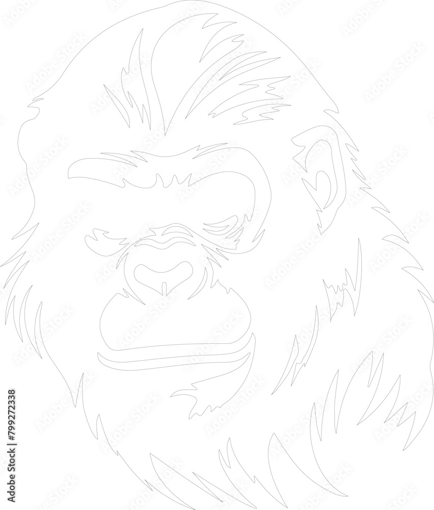 ape outline ape outline