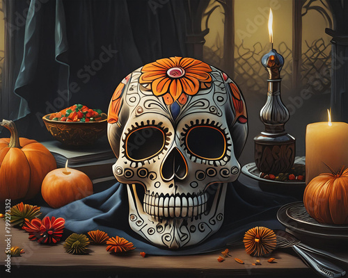 Decorative Sugar Skull photo