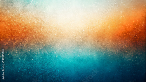 Vibrant orange and blue hues are interspersed with countless dots to create a structured, abstract look with a gradient effect. It resembles a cosmic scene or a close-up of a rough surface material.AI photo