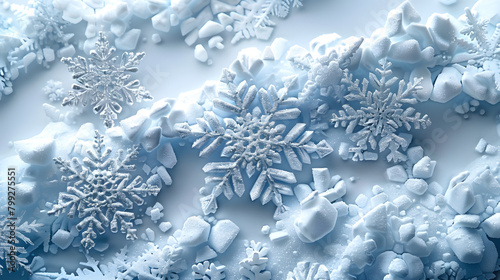 Winter's Whisper: A Delicate Snowflake Canvas