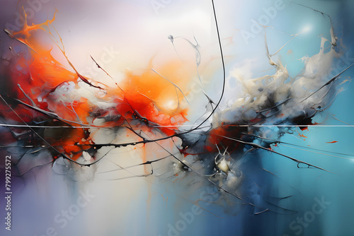 Echoes of the Empty Echos, abstract landscape art, painting background, wallpaper, generative ai