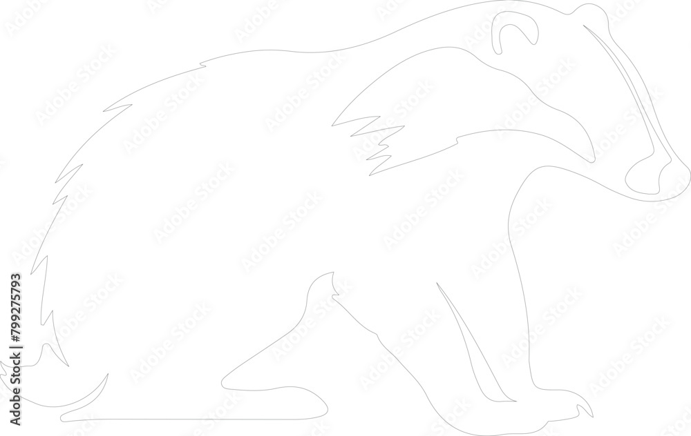 badger outline badger outline