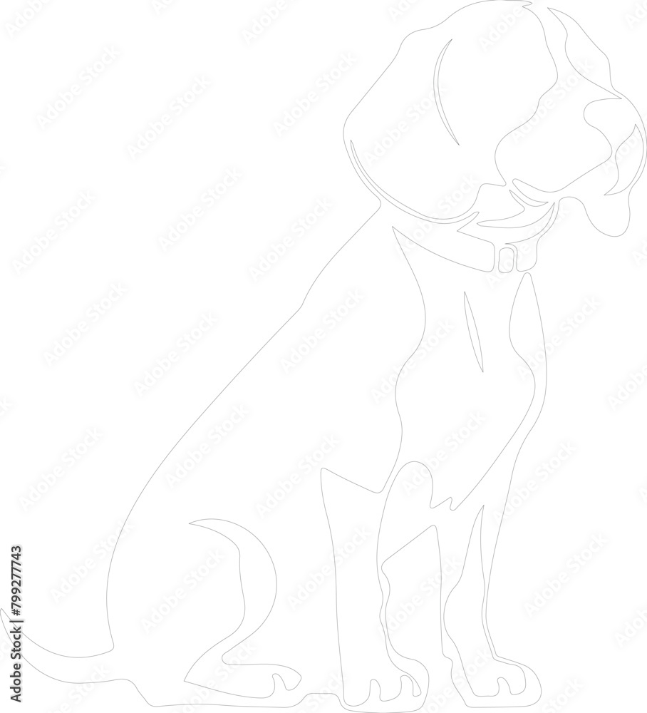 beagle outline beagle outline