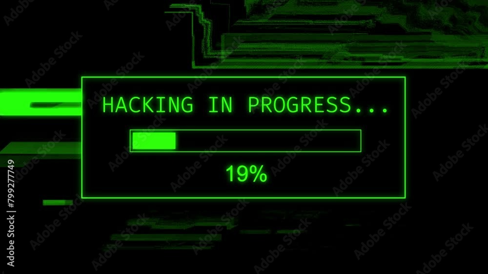 Techincal glitch background - hacking in progress