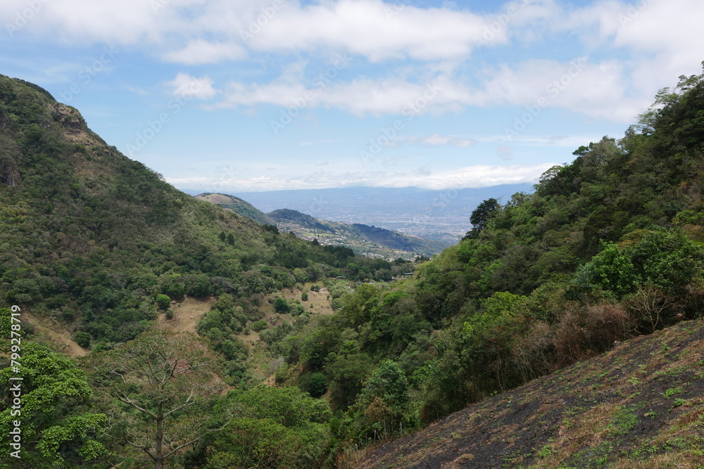 Berge von Escazú Berglandschaft bei San José in Costa Rica bei Cerro Piedra Blanca und Cerro San Miguel