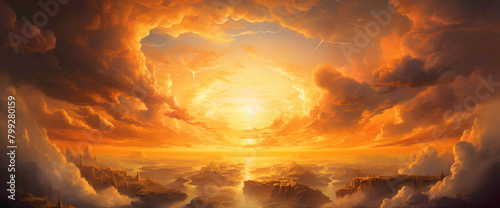 Chromatic Cascades A Journey Through Gradient Illustrations photo