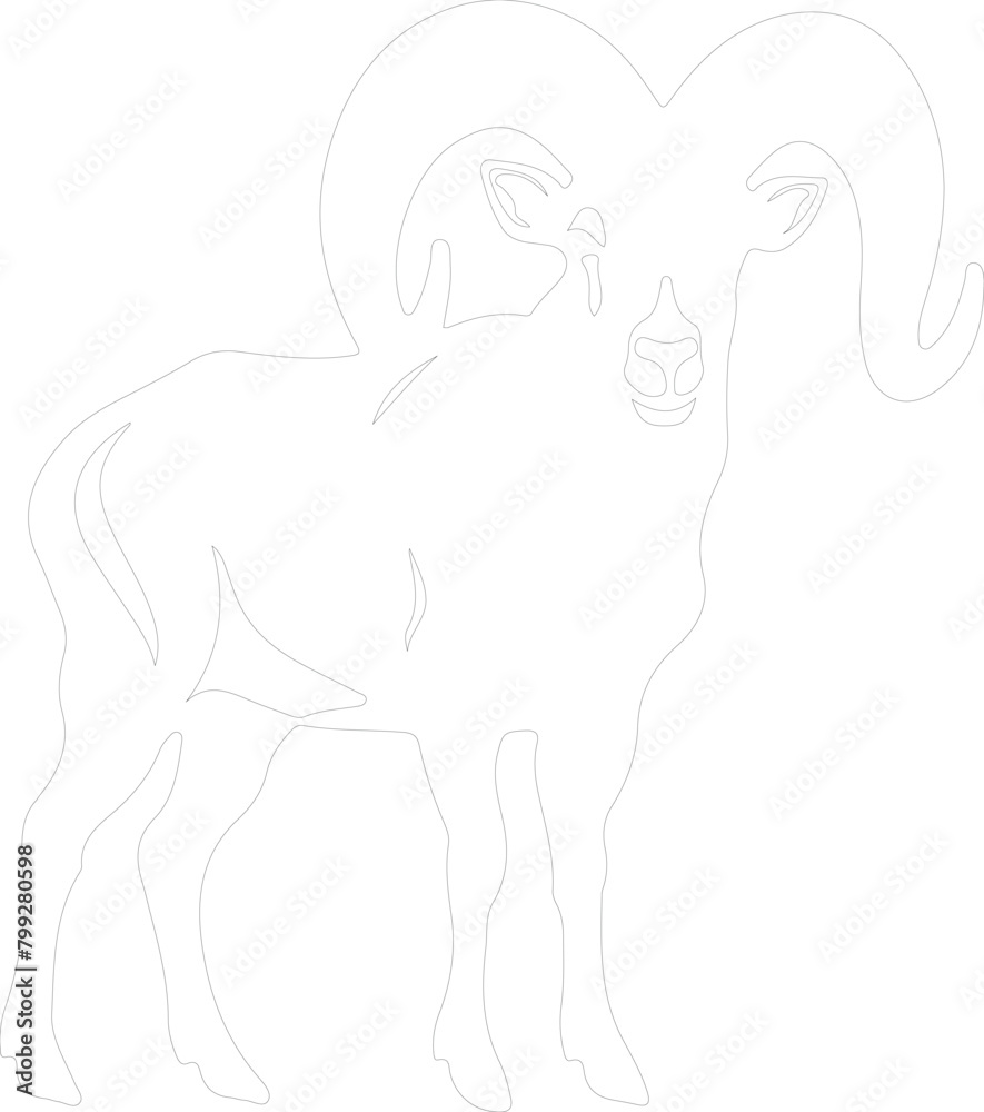 bighorn sheep outline bighorn sheep outline
