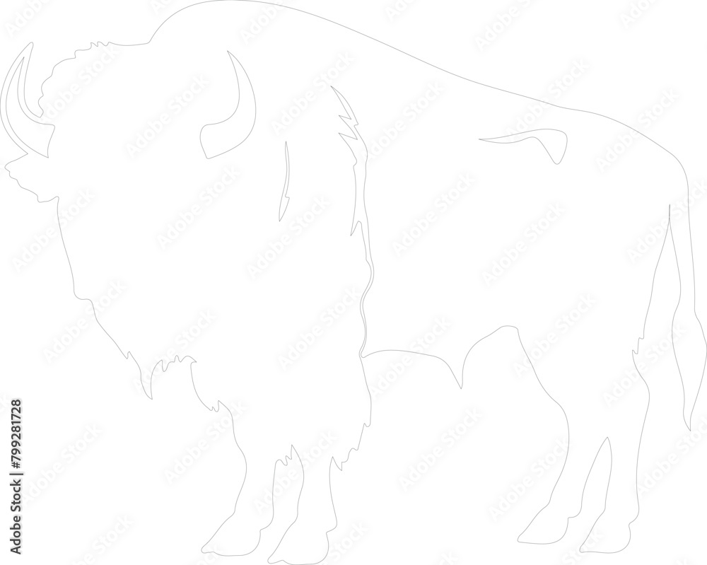 bison outline bison outline