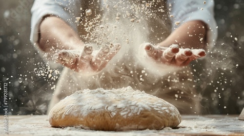 A Baker Preparing Dough