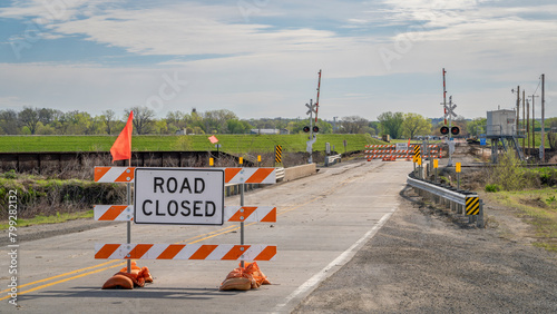 road construction and closure near Hamburg in southern Iowa © MarekPhotoDesign.com