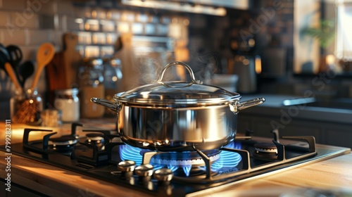 Simmering Pot on Gas Stove