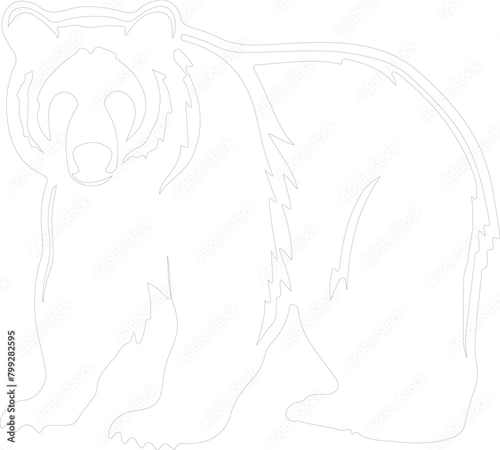 Obraz premium black bear outline