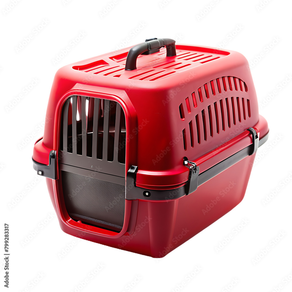 pet cage isolated on transparent background 3d rendering illustration