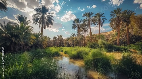 Super Realistic Oasis: Professional Photo Shoot of Al Ain Oasis in 8K Resolution